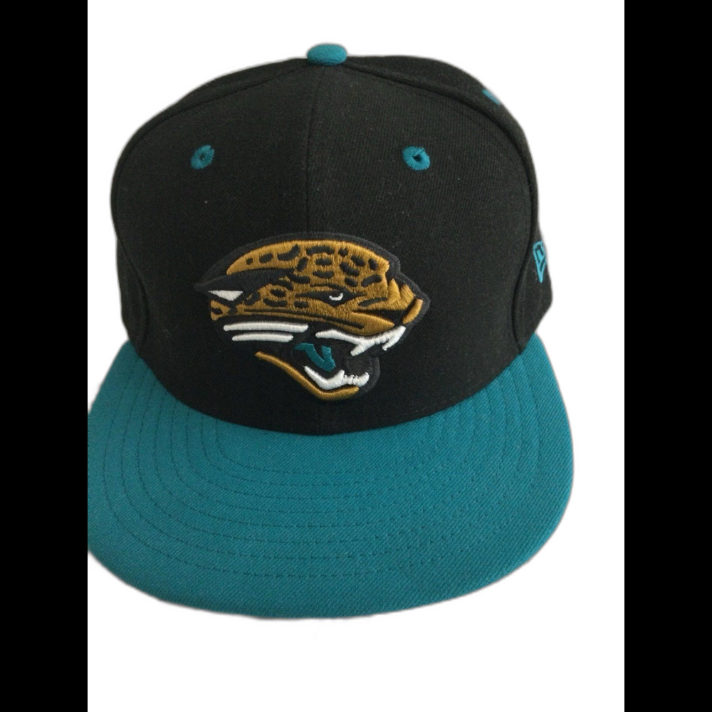 New Era Cap Hat Unisex Size 7 1/4” Color Black Jacksonville Jaguars Fitted
